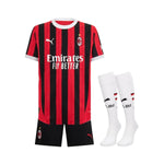 Kit de Criança - AC Milan Principal 24/25 - Calções Pretos